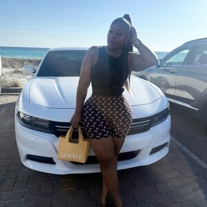 Marine Serre Women’s Crescent Print High-Waist Bike Shorts — Black & Pink